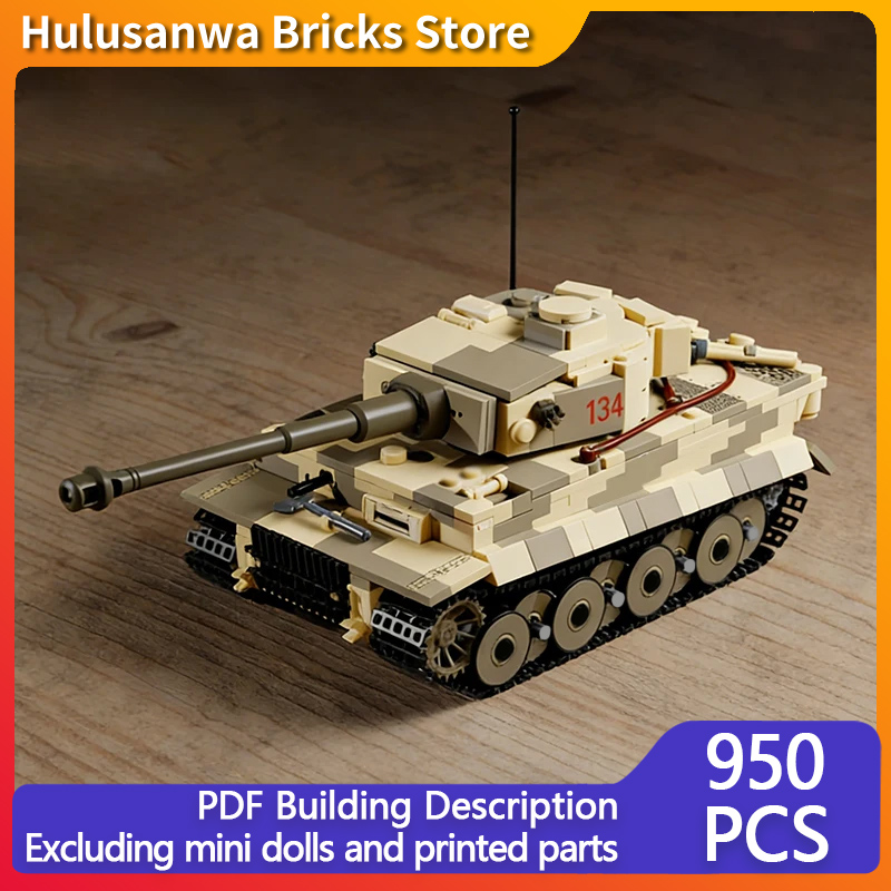 Heavy Equipment Battery - Schweres Militärpanzer-Modell MOC Bausteine Kriegsgeräte Modulare