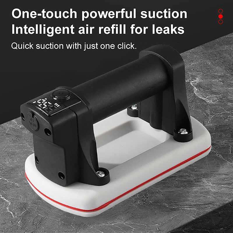 Vacuum Suction Cup Lifter - Intelligenter Elektrischer Saugnapf mit Doppelschichtiger Gummibasis,