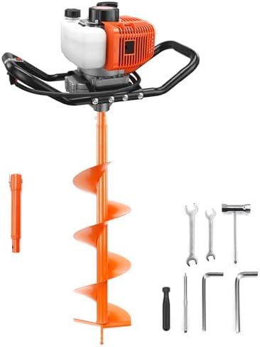 Post Hole Digger - NEO-TEC 63CC Erdbohrer mit Benzinmotor, 2-Takt-Erdbohrer