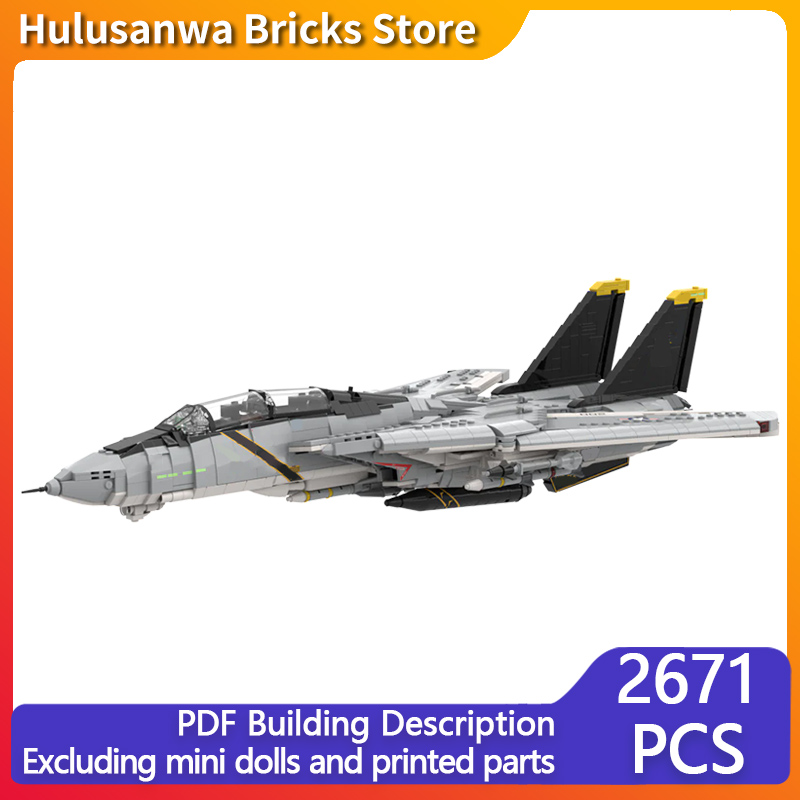 Heavy Equipment Battery - F-14A Schwerer Kampfjet Modell MOC Bausteine