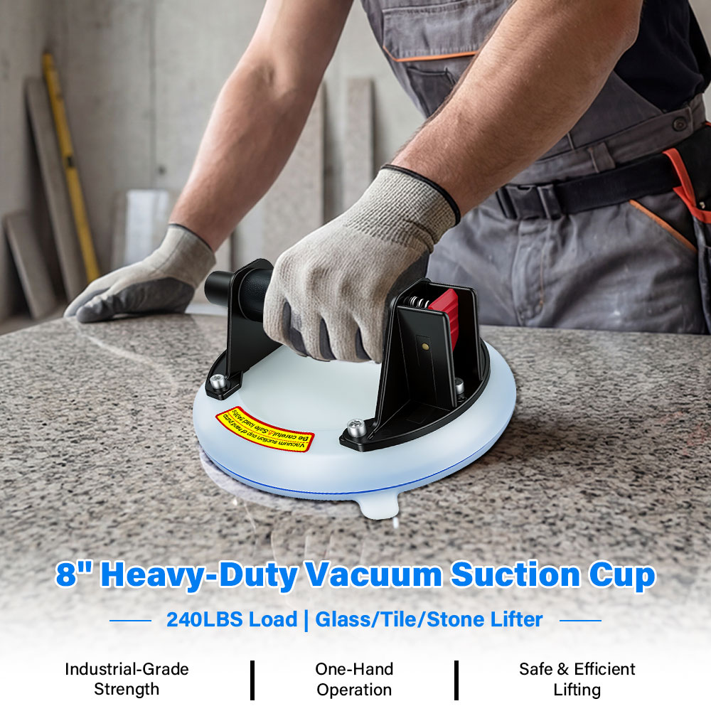 Vacuum Suction Cup Lifter - Vakuum-Saugnapf 220 Kg Tragfähigkeit 8 Zoll