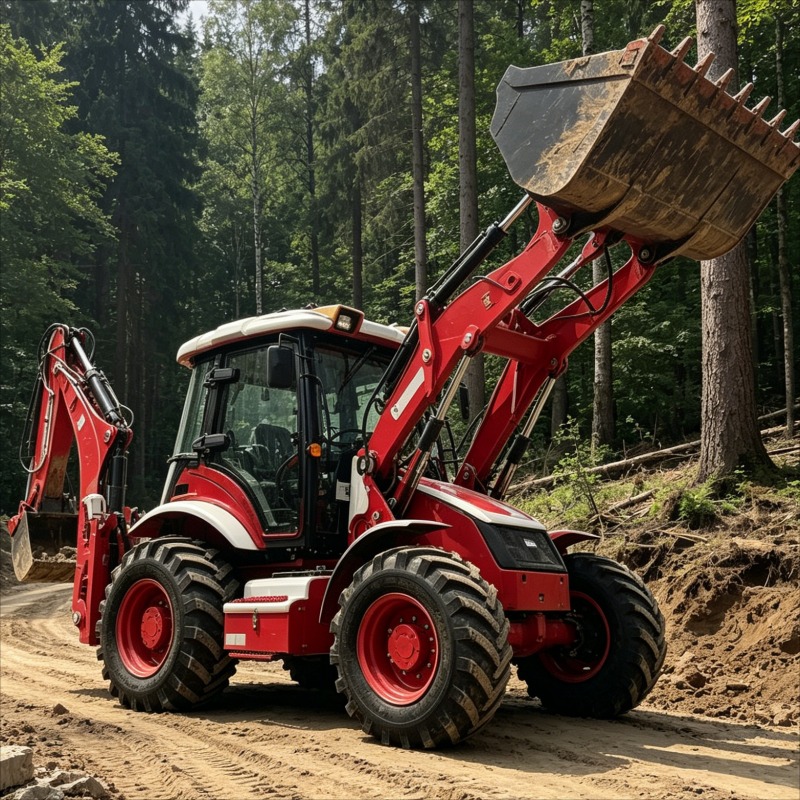 Industrieller Baggerlader mit  – Heavy Equipment Work Bewertung und Preis