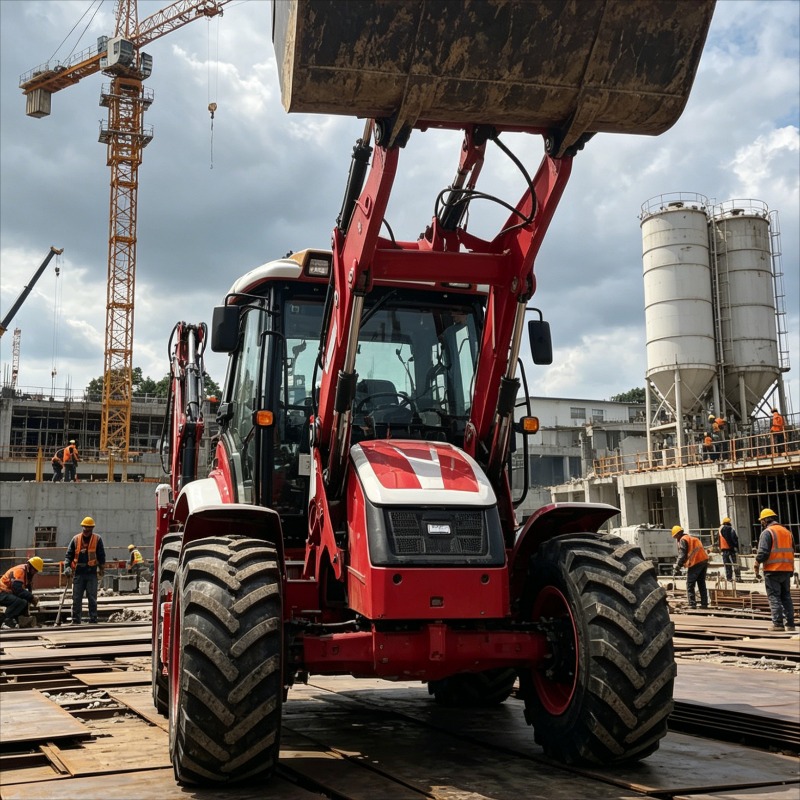 Industrieller Baggerlader mit  – Heavy Equipment Work Bewertung und Preis