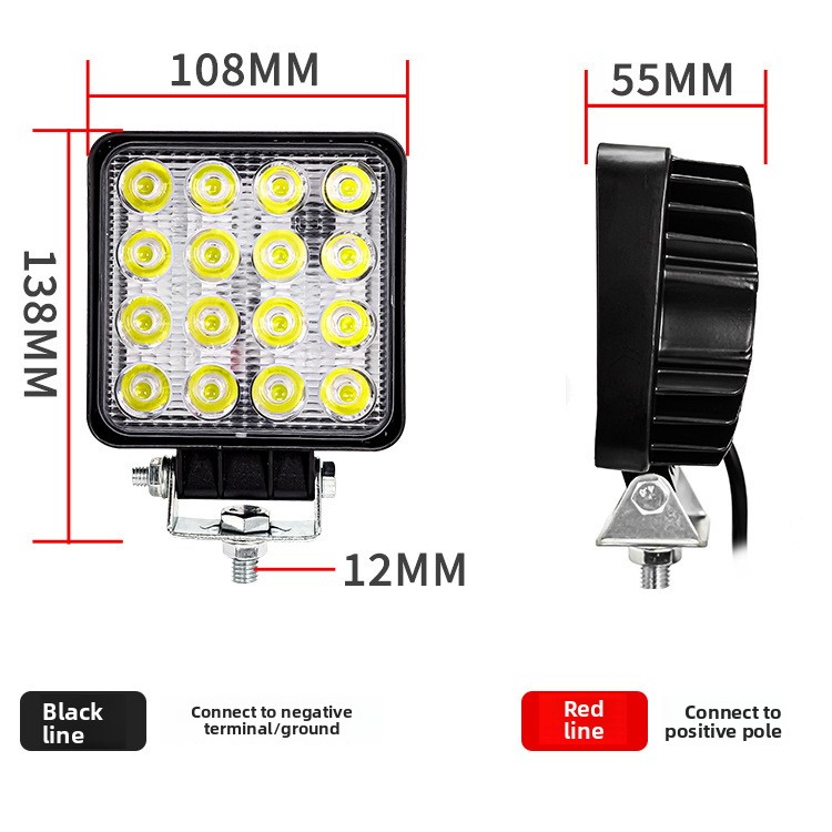 48W 16LED 4 Zoll 12V 24V LED-A – Heavy Equipment Work Bewertung und Preis