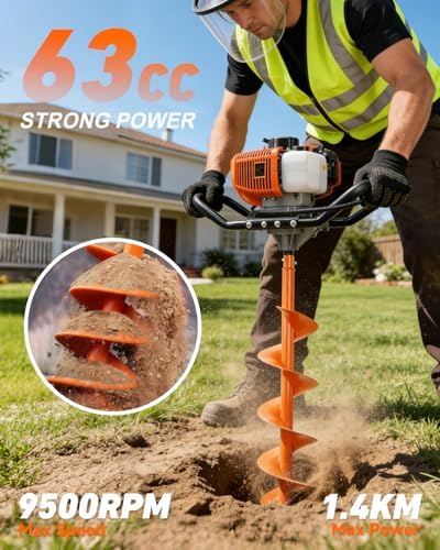 NEO-TEC 63CC Erdbohrer mit Ben – Post Hole Digger Bewertung und Preis