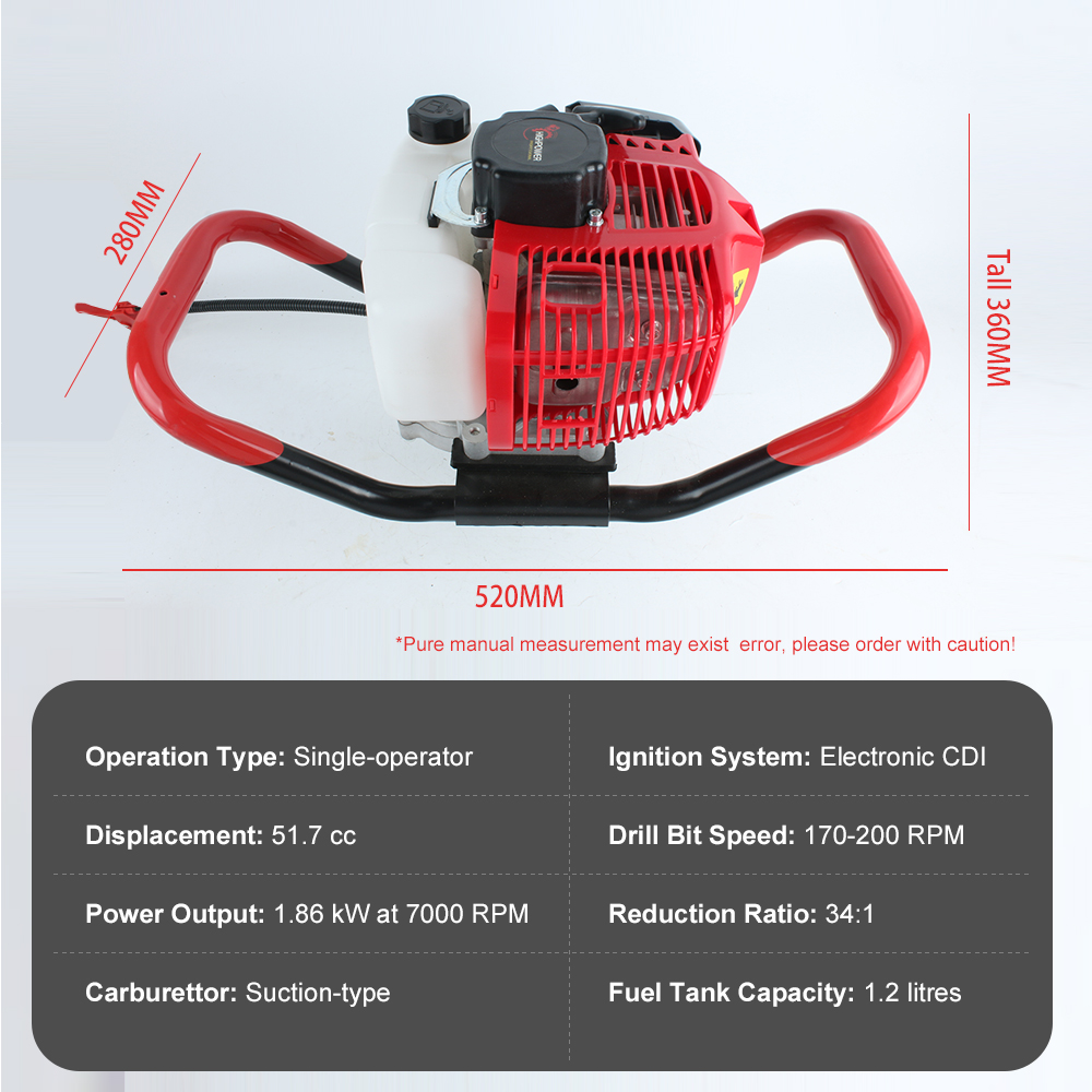 51,7 cm³ Hochleistungs-Erdbohr – Post Hole Digger Bewertung und Preis